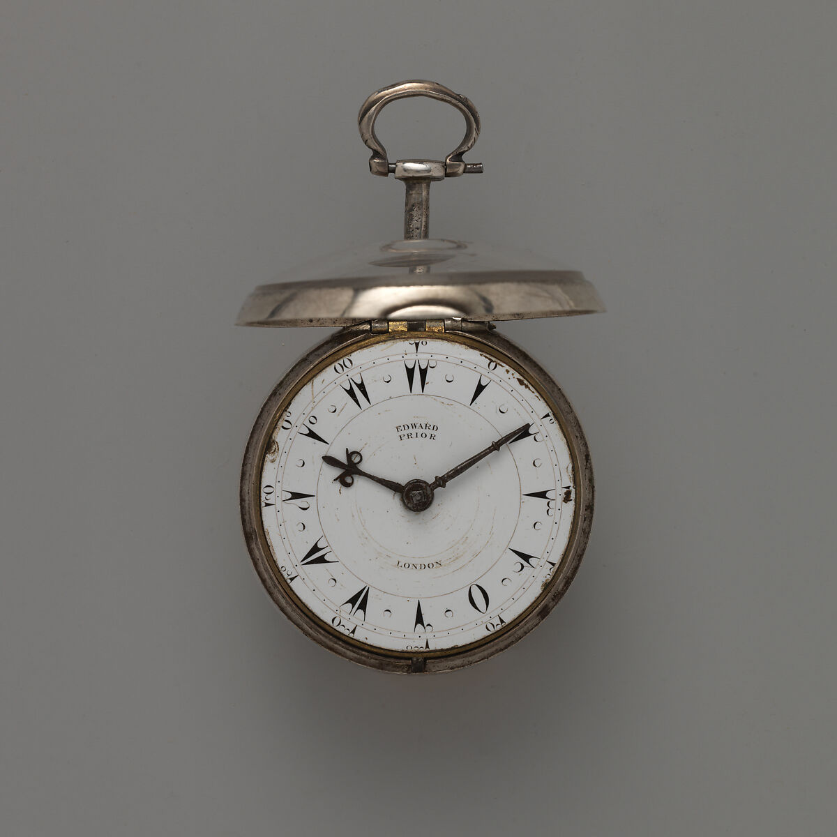 Watch, Watchmaker: Edward Prior (British, active 1800–68), Silver, tortoiseshell, coral, enamel, British, London