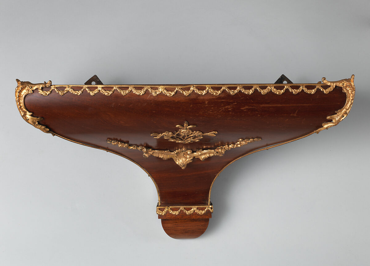 Musical bracket clock with calendar, Clockmaker: Thomas Lozano (active 1700–1715), Case and bracket: mahogany, with gilded-brass mounts; Dial: silvered brass, British, London