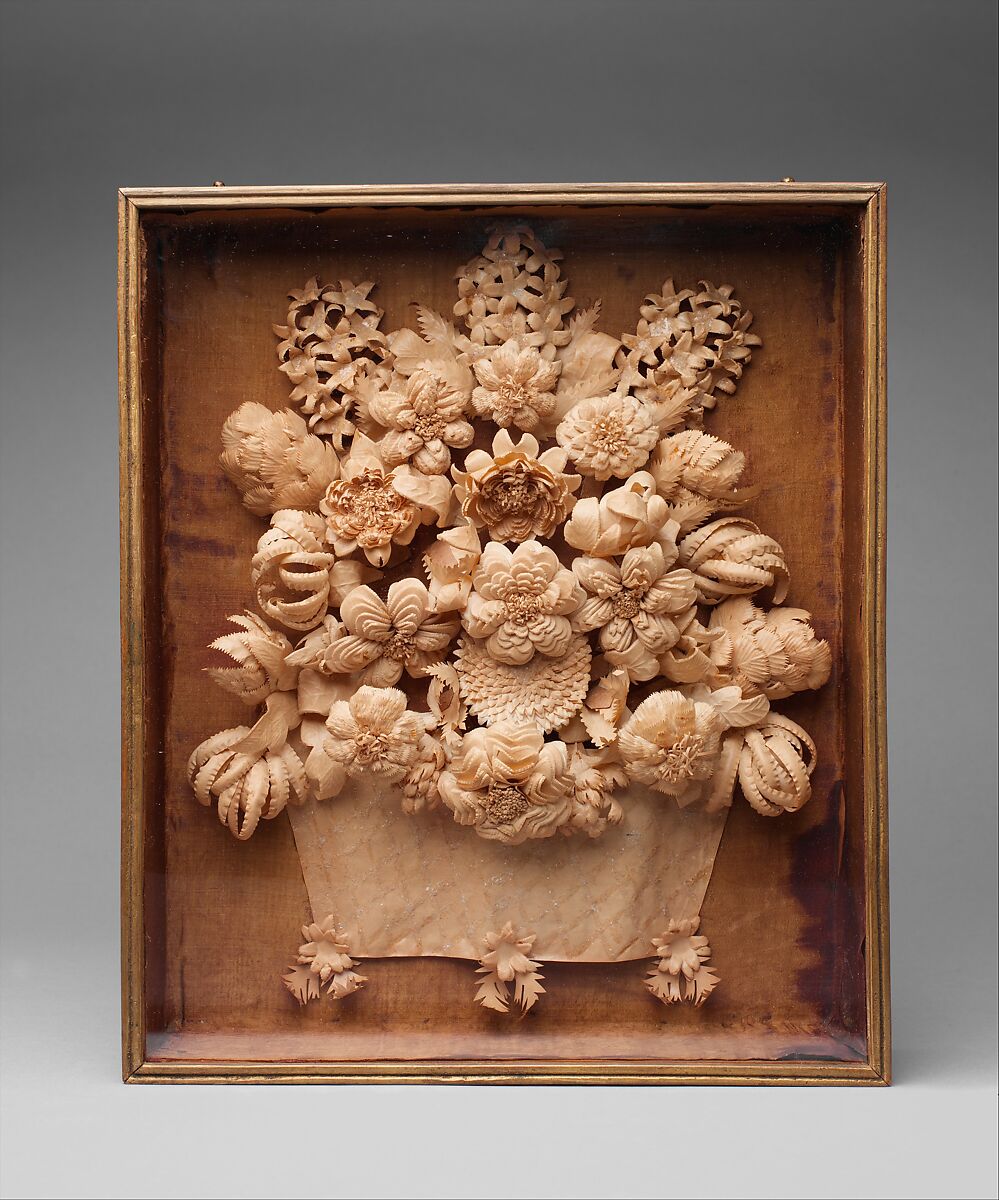 Quillwork Shadowbox, Myra Bates (Willcutt) (1798–1885), Paper, maple, pine, and glass, American