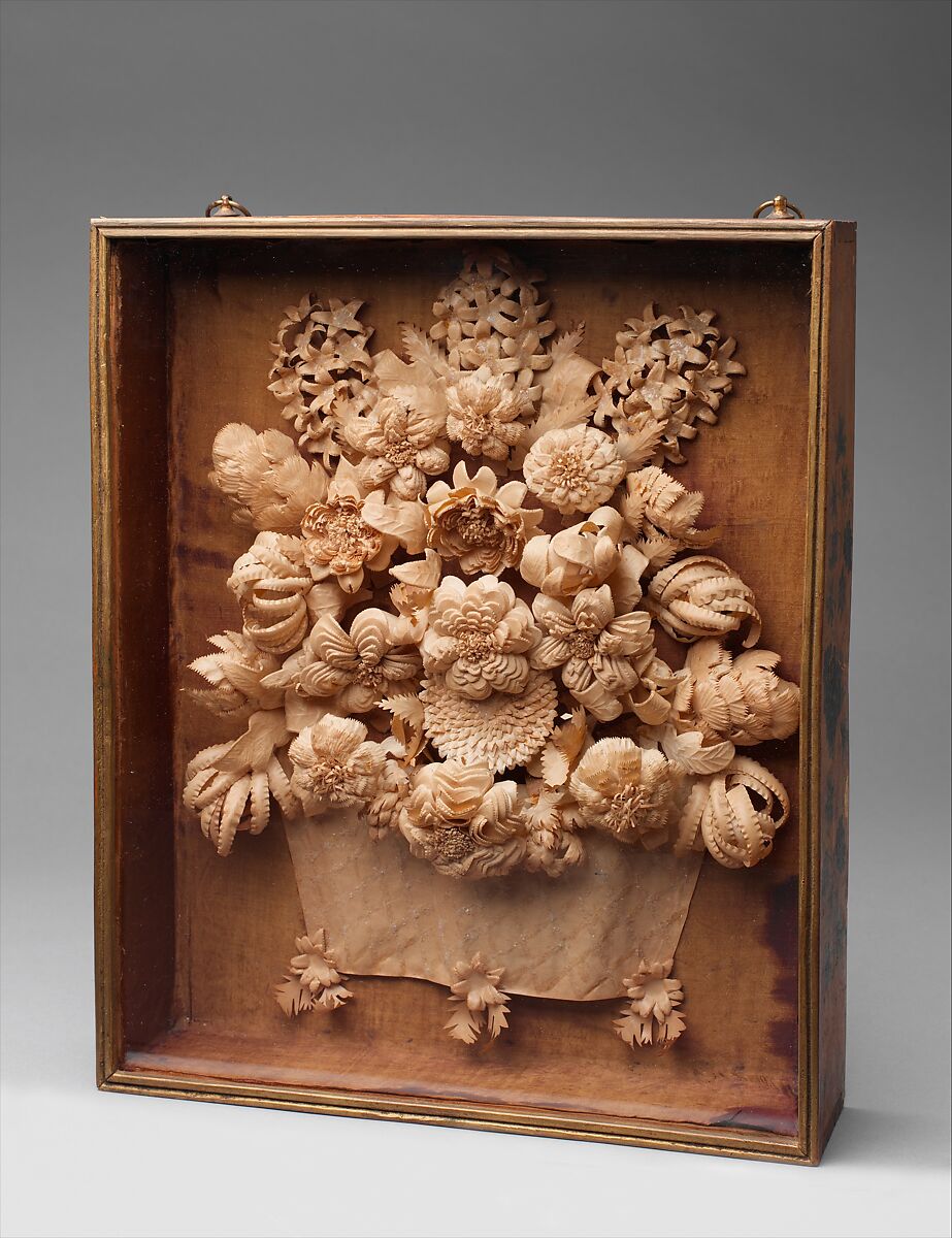 Quillwork Shadowbox, Myra Bates (Willcutt) (1798–1885), Paper, maple, pine, and glass, American 