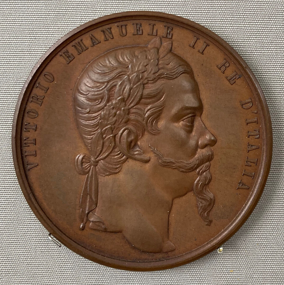Complimentary Medal of Victor Emanuel, King of Italy, on the Completion of the Suez Canal, 1869, Medalist: E. Trotin, Bronze, French 
