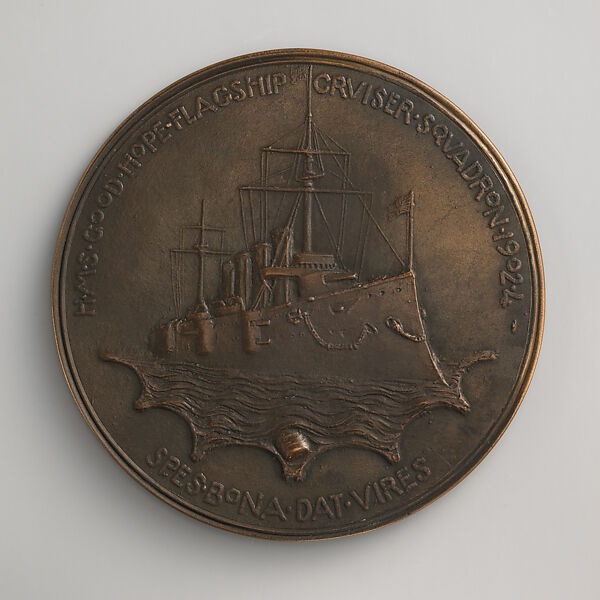 Portrait of Vice-Admiral Sir Wilmot Fawkes, K.C.V.O., Medalist: Theodore Spicer-Simson (British, Le Havre 1871–1959 Miami, Florida), Bronze, cast, British