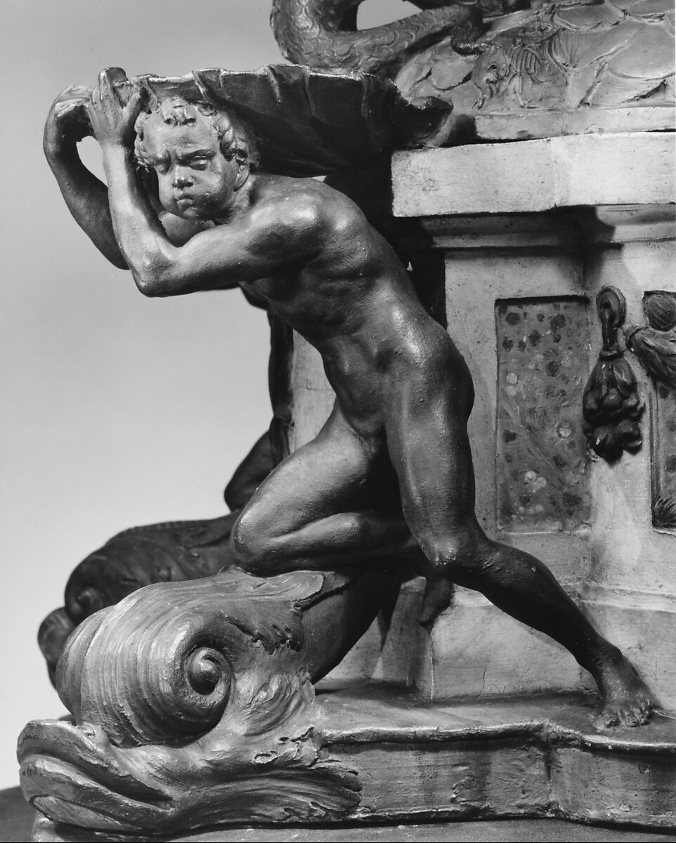 Model of a fountain, Attributed to Giambologna (Netherlandish, Douai 1529–1608 Florence), Terracotta, Italian, Florence