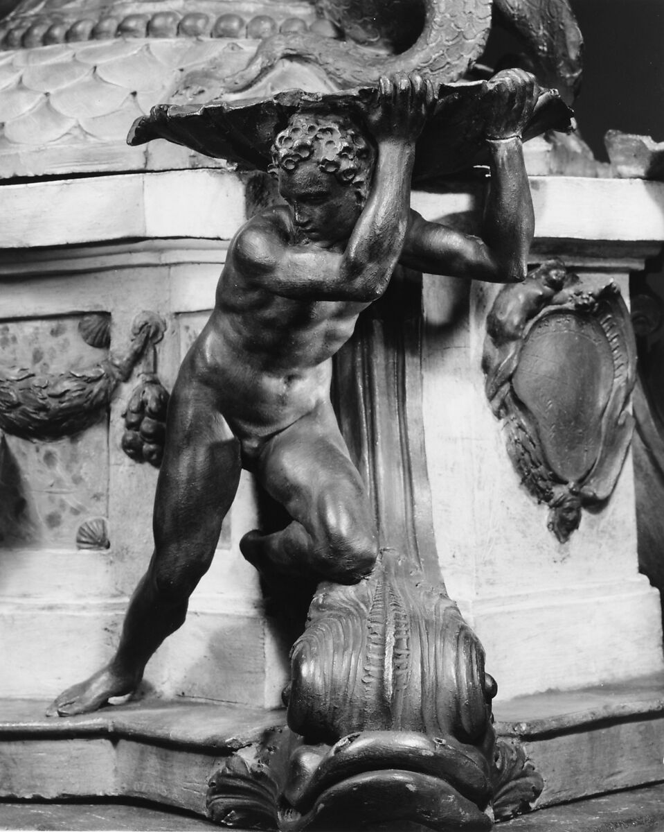 Model of a fountain, Attributed to Giambologna (Netherlandish, Douai 1529–1608 Florence), Terracotta, Italian, Florence