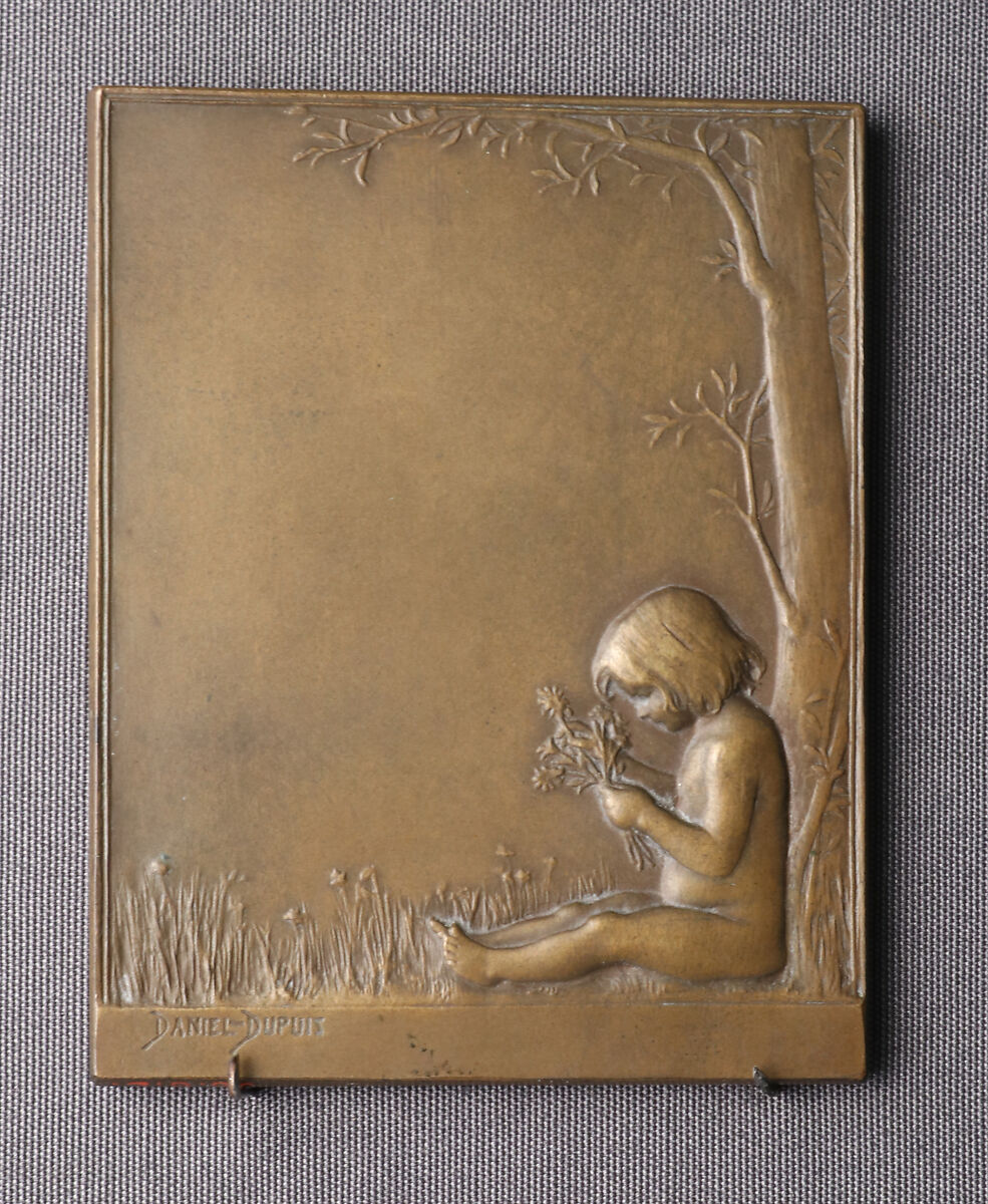 Horticulture, Medalist: Daniel Jean-Baptiste Dupuis (French, 1849–1899), Bronze, struck, rectangle, French 