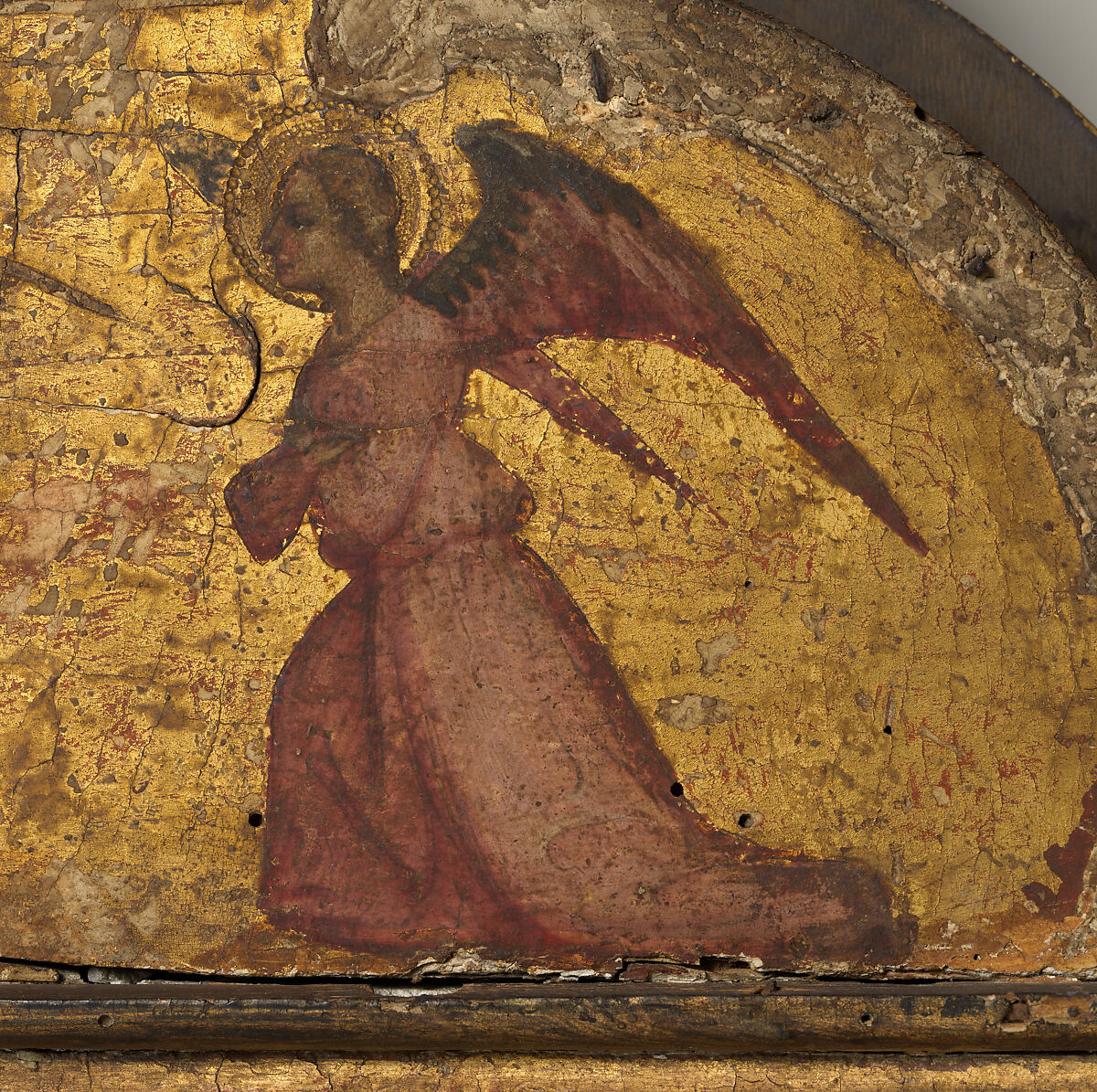 Madonna and Child, Style of Master of the Pellegrini Chapel, Terracotta, polychromed and gilded, Italian, Tuscany