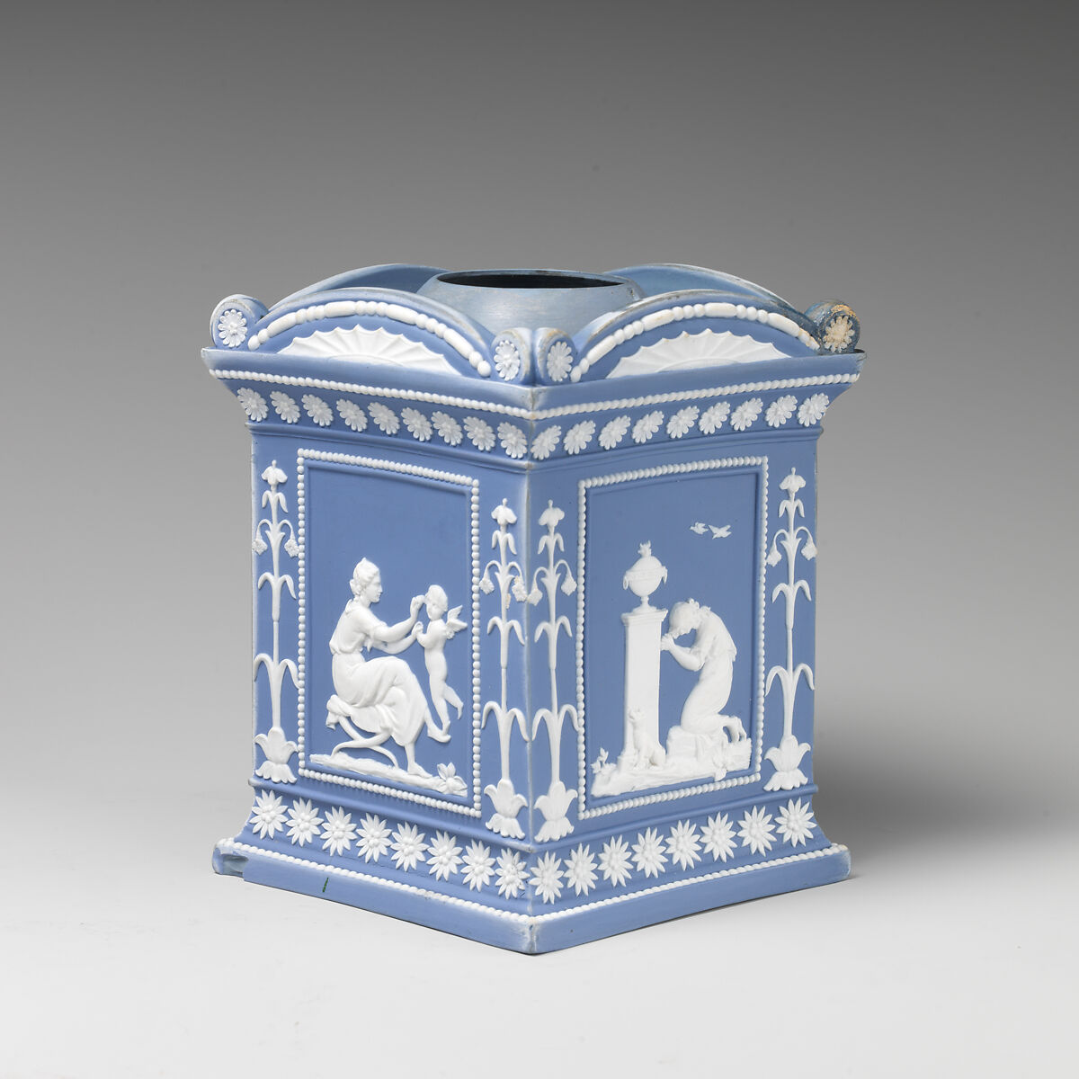 Pedestal, John Turner (active 1762–86), Jasperware, British, Staffordshire 