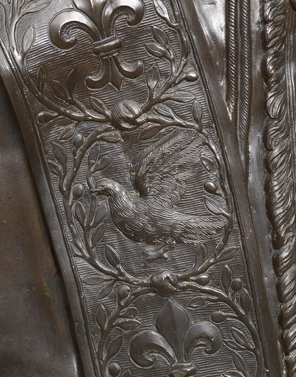 Pope Innocent X, After a composition by Alessandro Algardi (Italian, Bologna 1598–1654 Rome), Bronze, on a later plinth, Italian, Rome