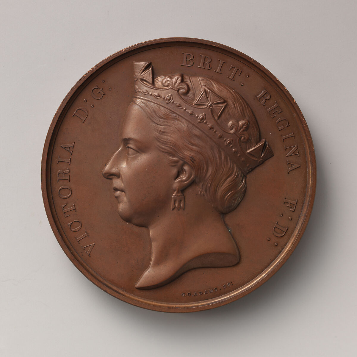 Medal commemorating the opening of the Blackfriars Bridge and Holburn Viaduct, by the Queen on November 6, 1869, Medalist: George Gammon Adams (British, Staines 1821–1898 Chiswick), Bronze, struck, British 