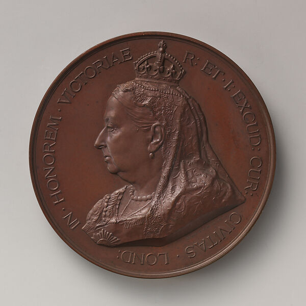 Struck by order of the City of London in Honor of Queen Victoria's Diamond Jubilee, 1897, Medalist: Frank Bowcher (British, London 1864–1938 London), Bronze, struck, British 