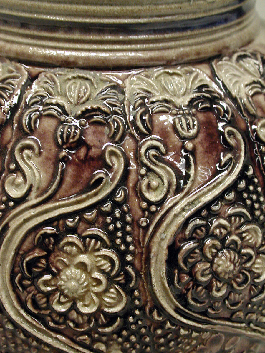 Jug, Salt-glazed stoneware, German, Westerwald