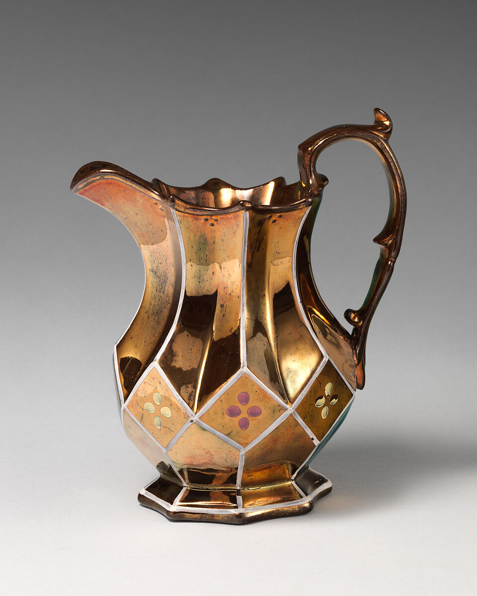 Jug, Earthenware, British, Staffordshire 