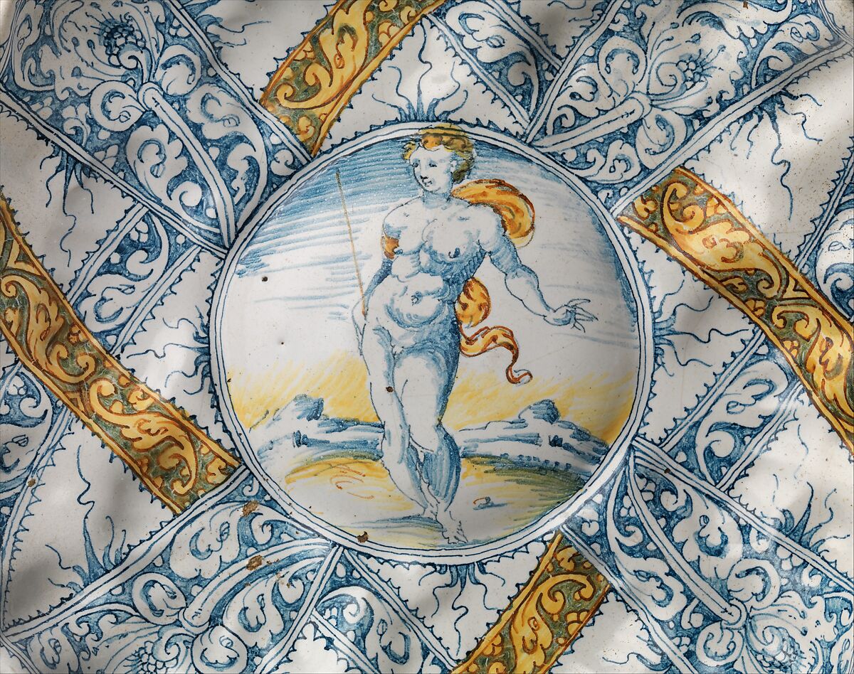 Bowl in "Faenza white" maiolica, Probably workshop of Leonardo Bettisi, known as Don Pino (Italian, active Faenza, from 1566–ca. 1589), Maiolica (tin-glazed earthenware), Italian, Faenza