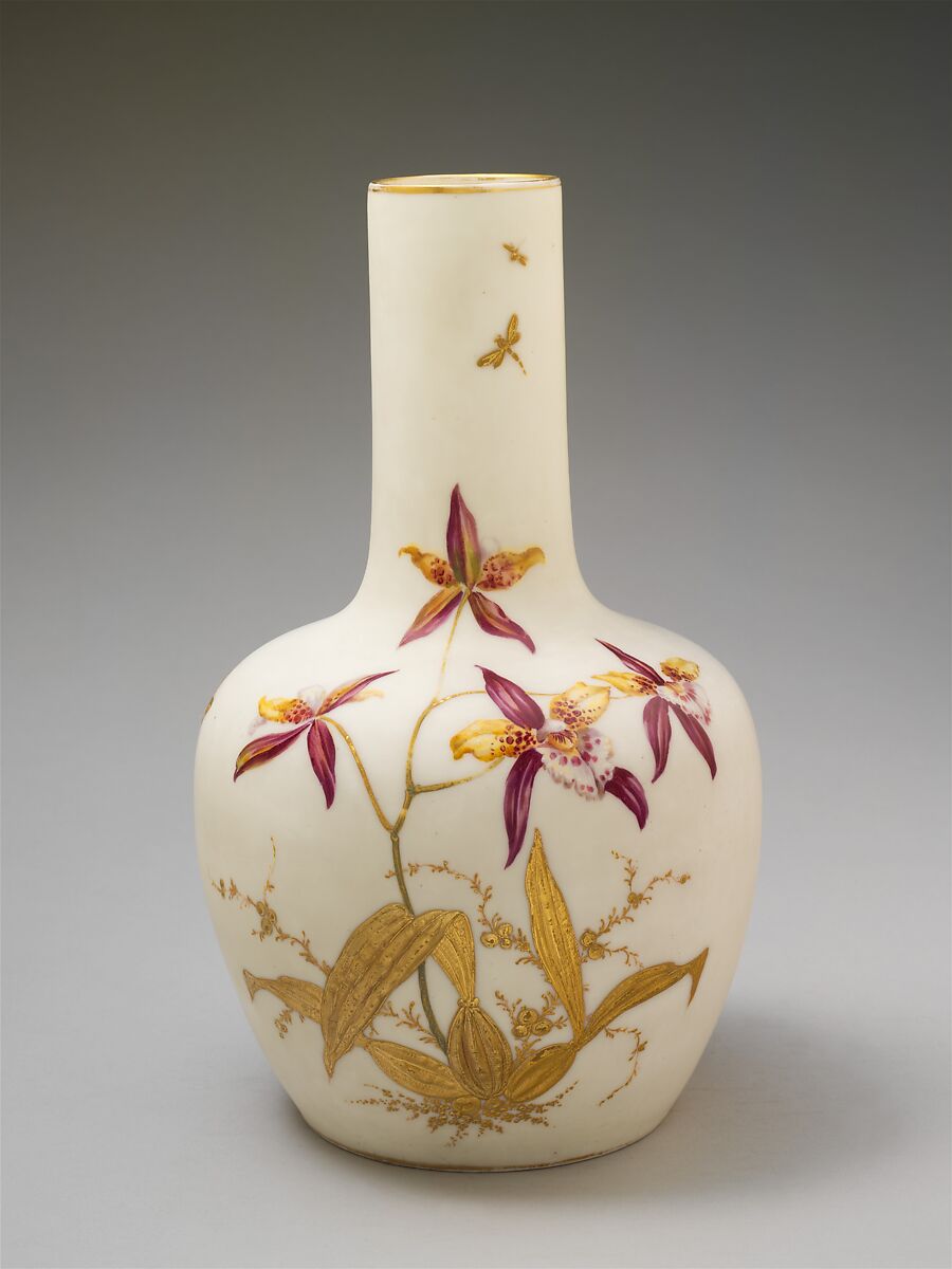 Vase, Willets Manufacturing Company (1879–1908), Porcelain, American 