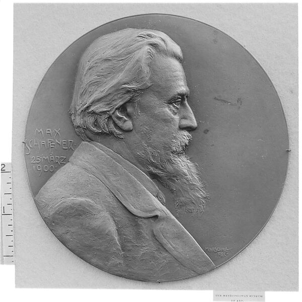 Portrait of Max Schaffner, Medalist: Rudolph Ferdinand Marschall (Austrian, Vienna 1873–1967), Bronze, Austrian 