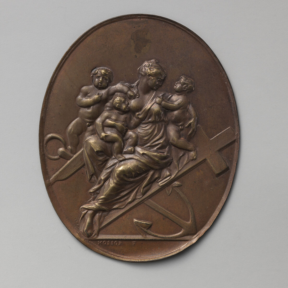 Masonic School Medal, Medalist: William Mossop (Irish, Dublin 1751–1804/06 Dublin), Bronze, cast, Irish 
