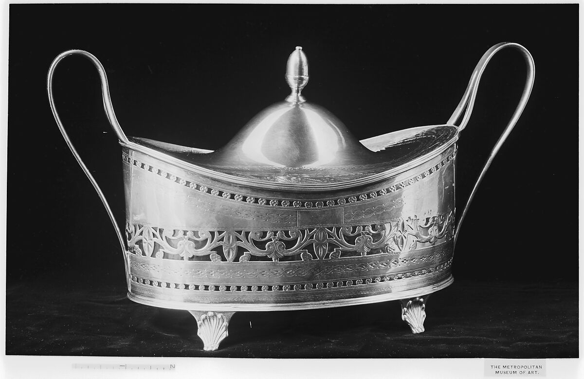 Butter dish, Christopher Haines, Silver, Irish, Dublin 