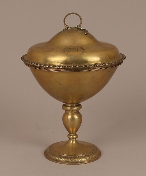 Cup with cover, Christofle &amp; Cie, Silver gilt on base metal, French, Paris, after French original 