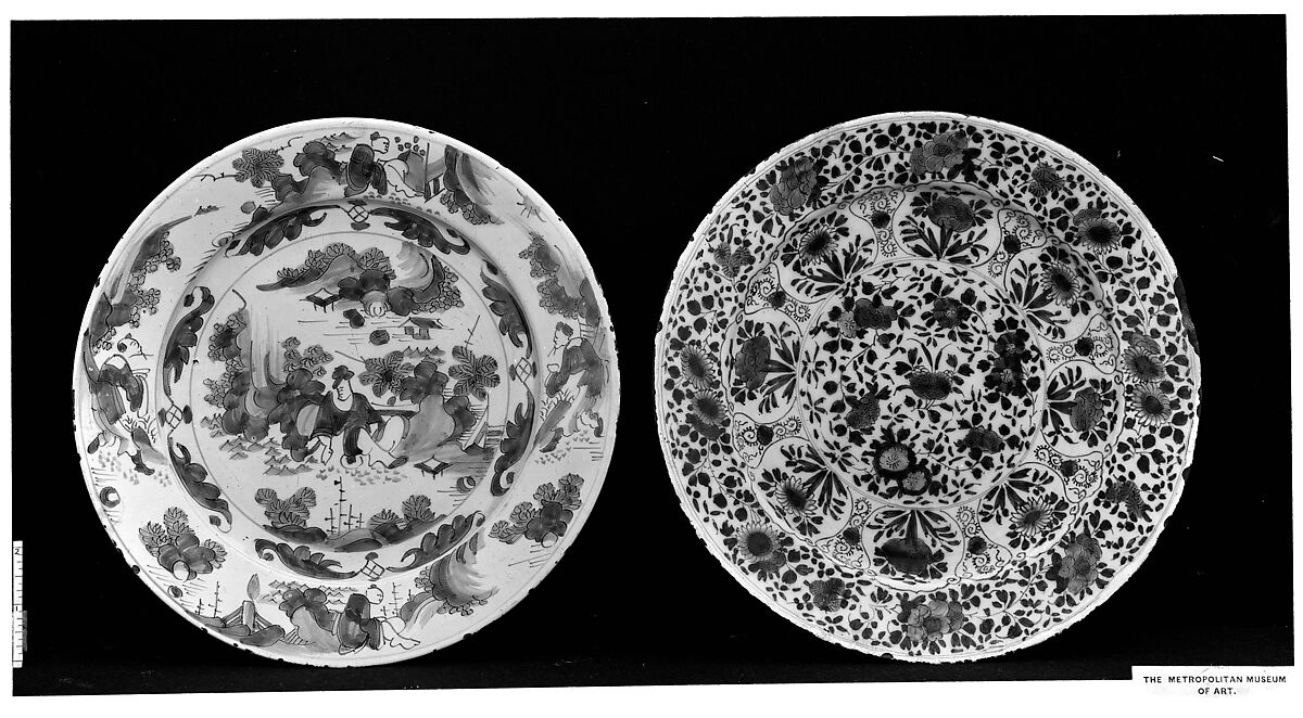 Plate, Tin-glazed earthenware, German