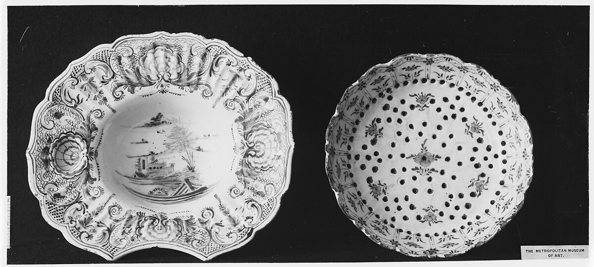 Barber's basin, De Witte Starre Manufactory, Tin-glazed earthenware, Dutch, Delft