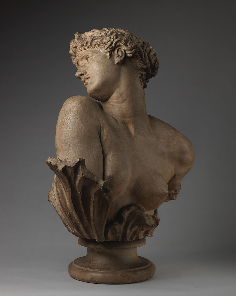 Clytie, George Frederic Watts (British, London 1817–1904 London), Painted plaster, British, London 