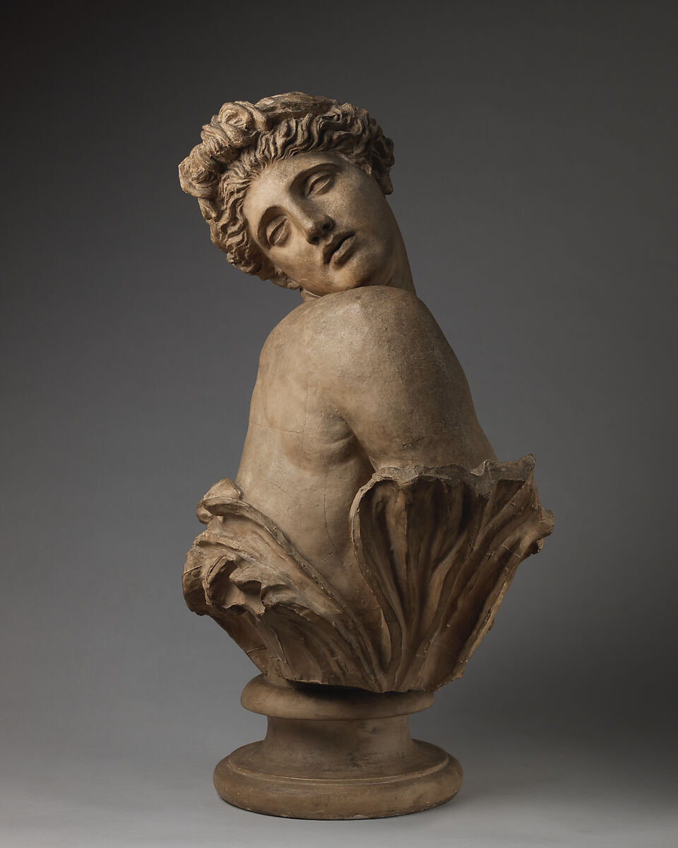 Clytie, George Frederic Watts (British, London 1817–1904 London), Painted plaster, British, London