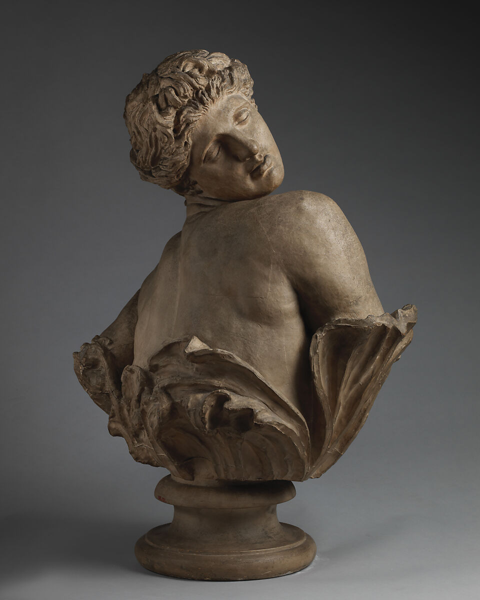 Clytie, George Frederic Watts (British, London 1817–1904 London), Painted plaster, British, London