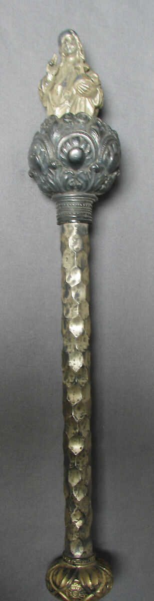 Sceptre, Elkington &amp; Co. (British, Birmingham, 1829–1963), Silver on base metal, partly gilt, British, Birmingham, after Dutch original