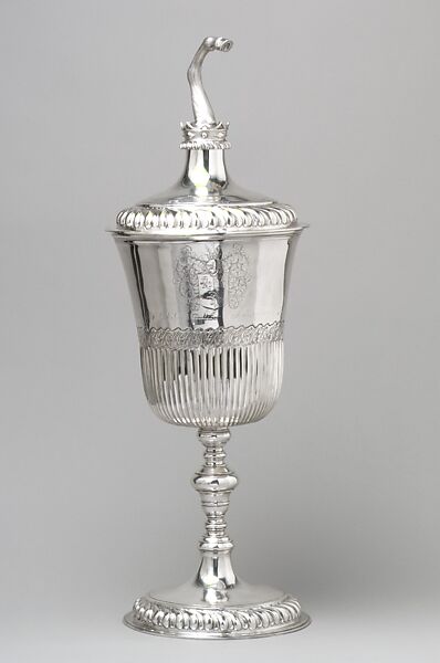 Standing cup with cover, Elkington &amp; Co. (British, Birmingham, 1829–1963), Silver on base metal, British, Birmingham, after Irish original 