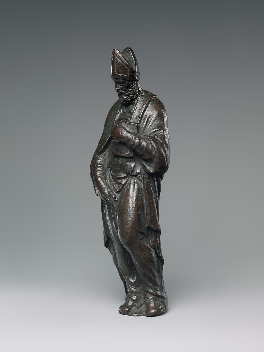 Bishop (Saint Augustine?), Style of Jacopo Sansovino (Jacopo Tatti) (Italian, Florence 1486–1570 Venice), Bronze, Italian, possibly Florence