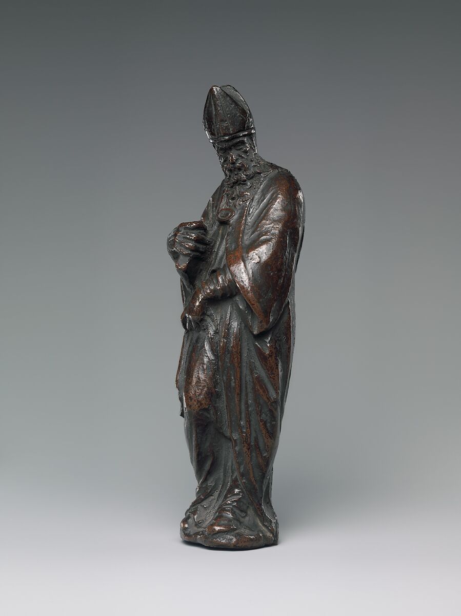 Bishop (Saint Ambrose?), Style of Jacopo Sansovino (Jacopo Tatti) (Italian, Florence 1486–1570 Venice), Bronze, Italian, possibly Florence