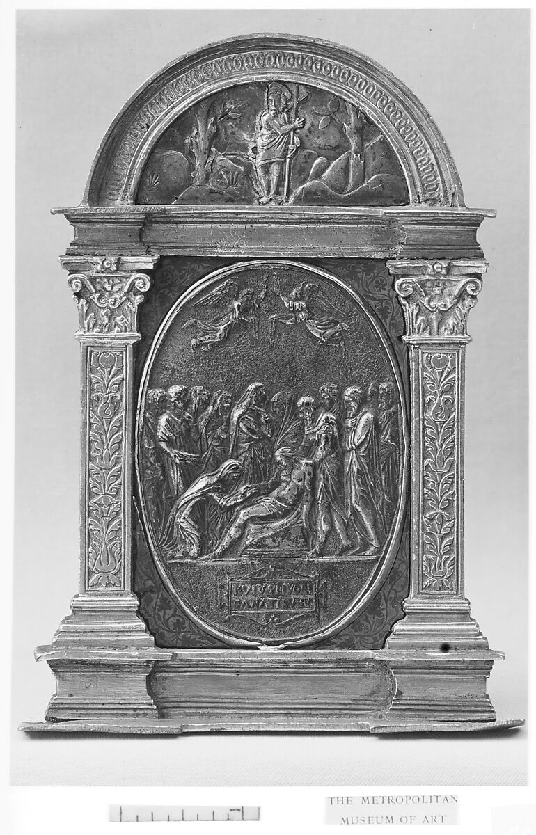 The Entombment, Valerio Belli (Il Vicentino) (1468–1546), Silver, with traces of gilding; niello, gilt bronze, Italian, Vicenza 