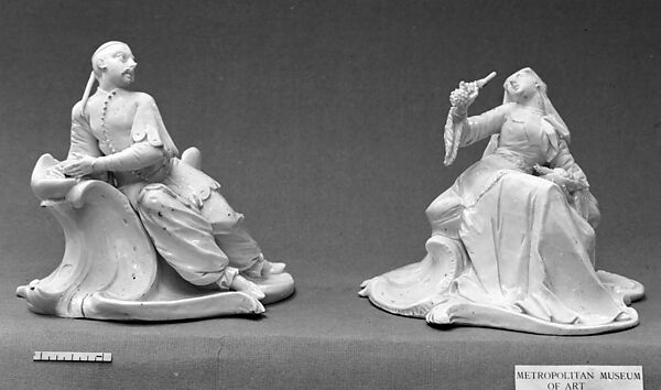 Asian man (one of a pair), Nymphenburg Porcelain Manufactory (German, 1747–present), Hard-paste porcelain, German, Nymphenburg 