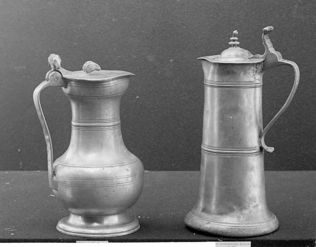 Flagon, I. B. (the pewterer), Pewter, Swiss, Wallis canton