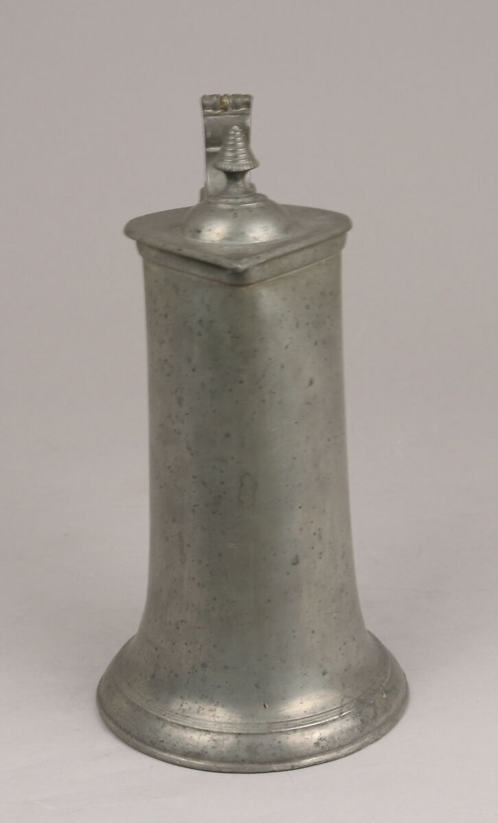 Flagon, Johann II Zimmermann (Swiss, 1744–1822), Pewter, Swiss, Zurich