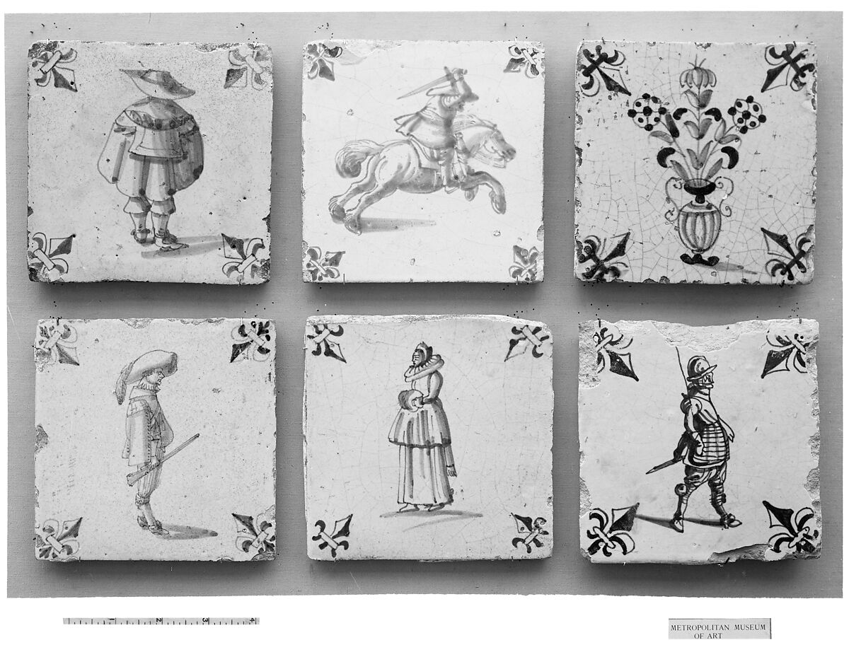 Tile, Tin-glazed earthenware, Dutch 