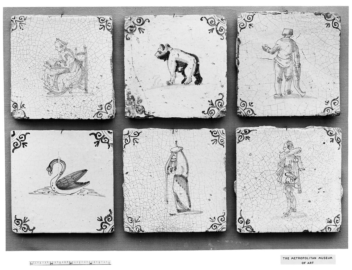 Tile, Tin-glazed earthenware, Dutch 