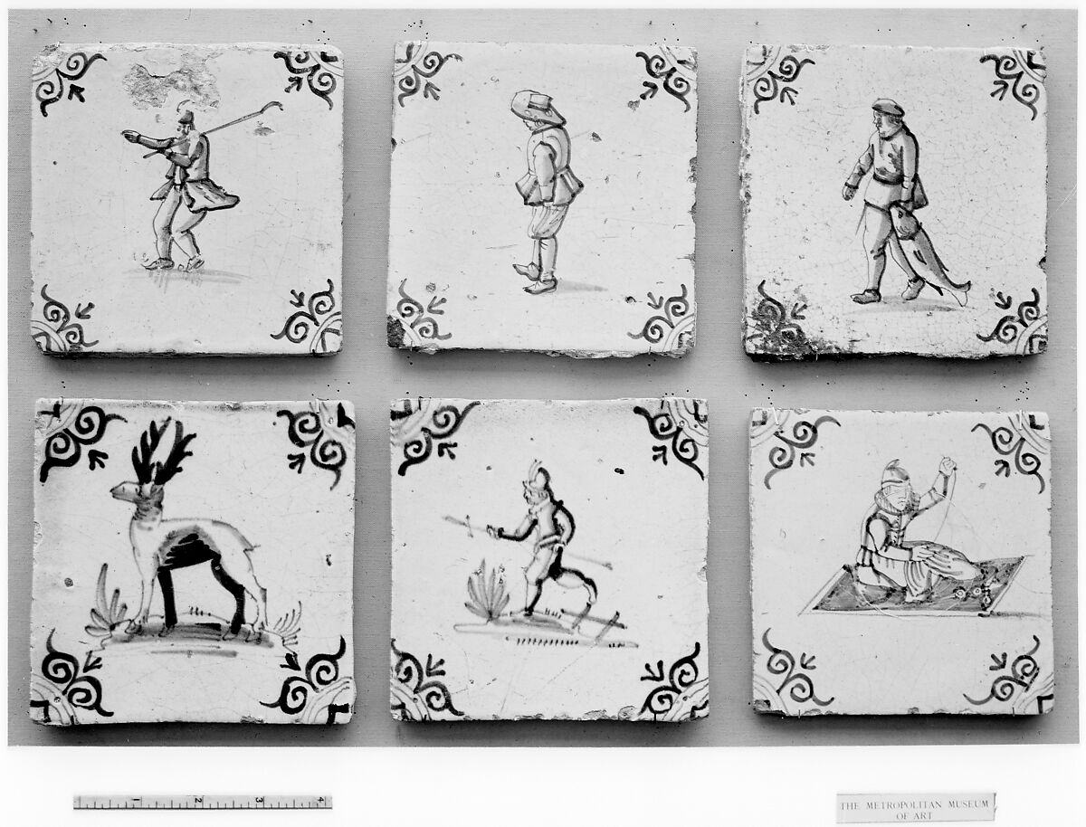 Tile, Tin-glazed earthenware, Dutch 