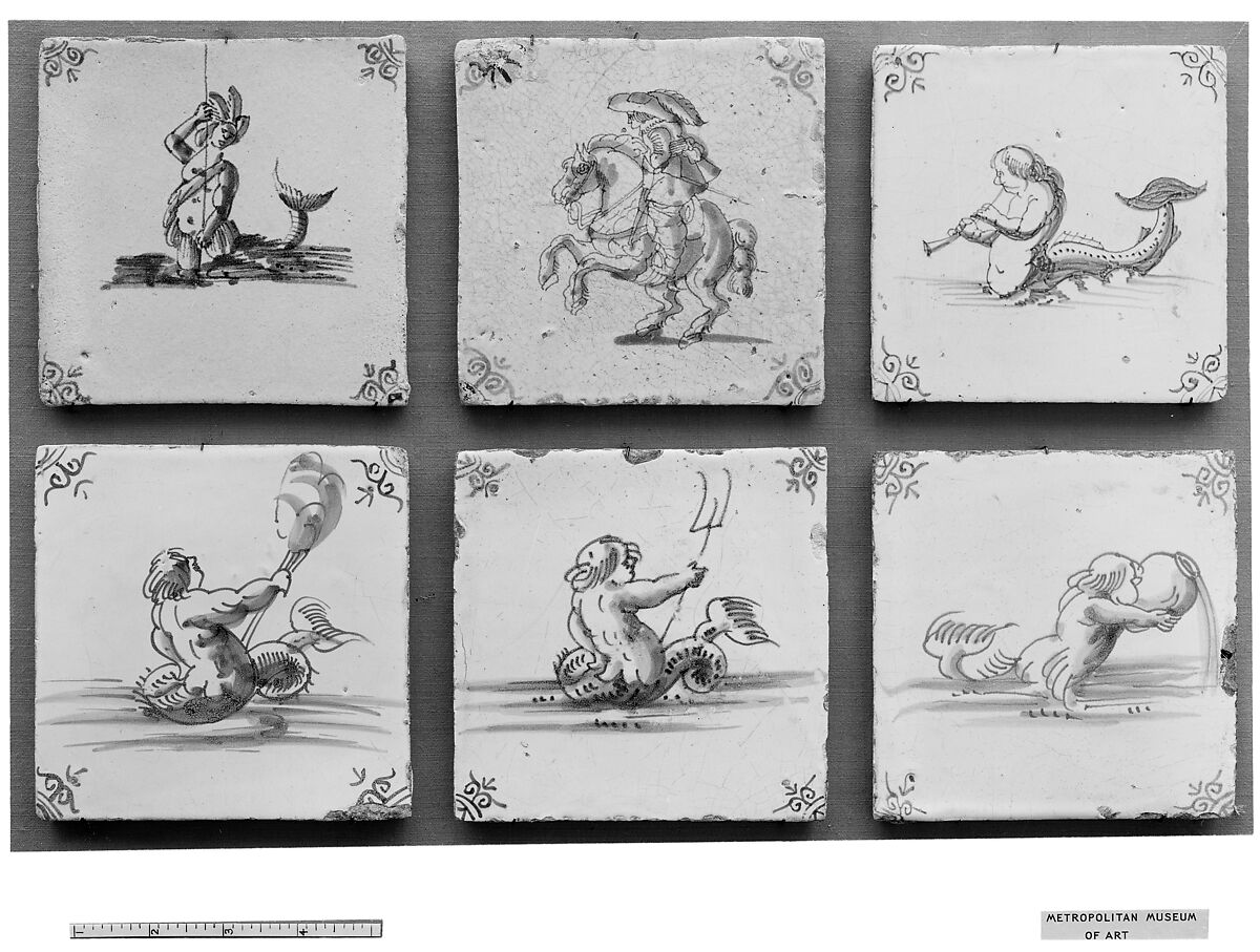 Tile, Tin-glazed earthenware, Dutch 