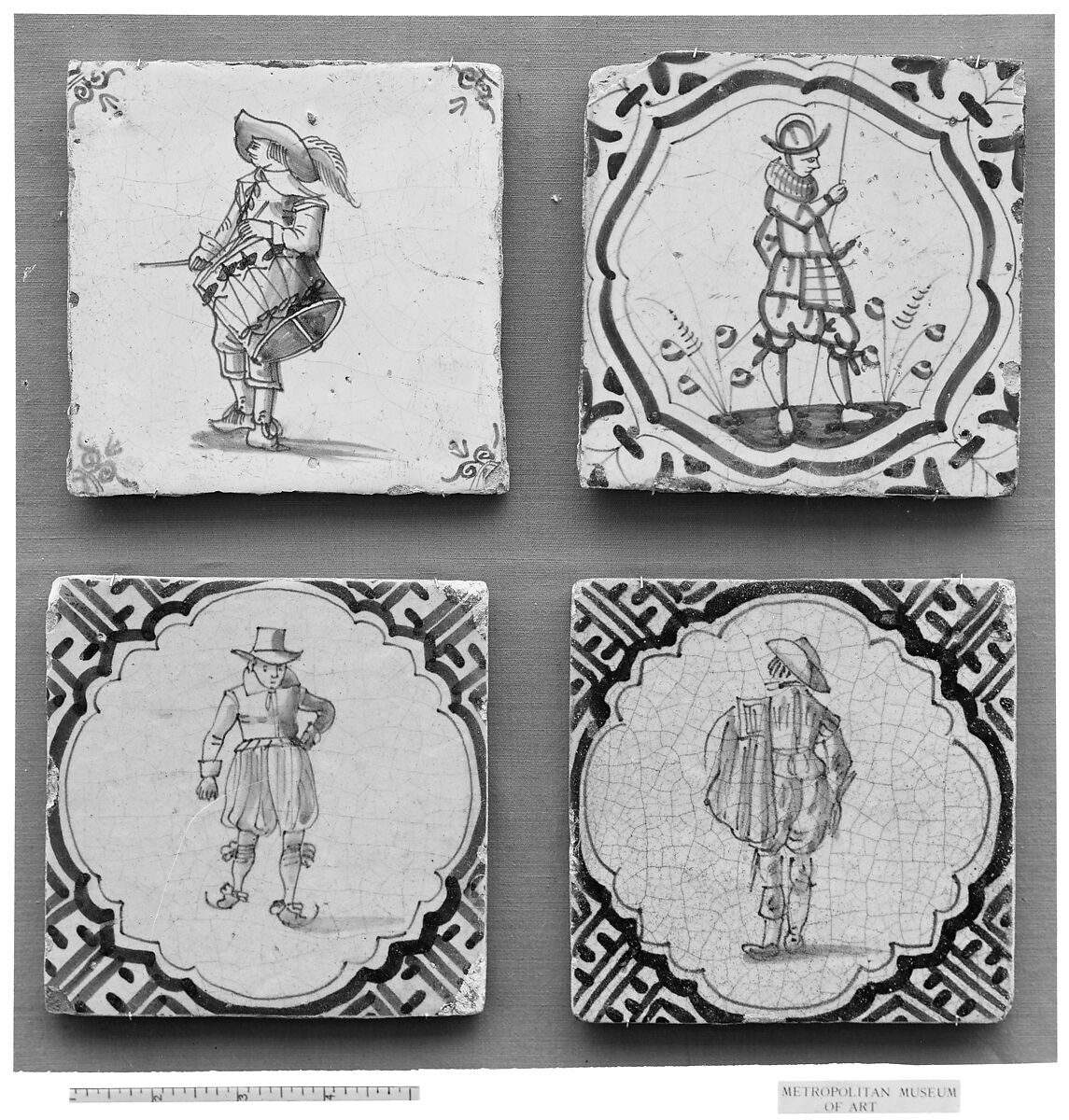 Tile, Tin-glazed earthenware, Dutch 