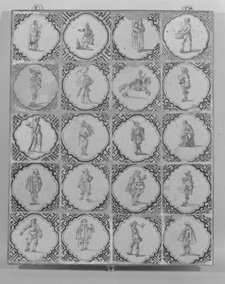 Tile, Tin-glazed earthenware, Dutch