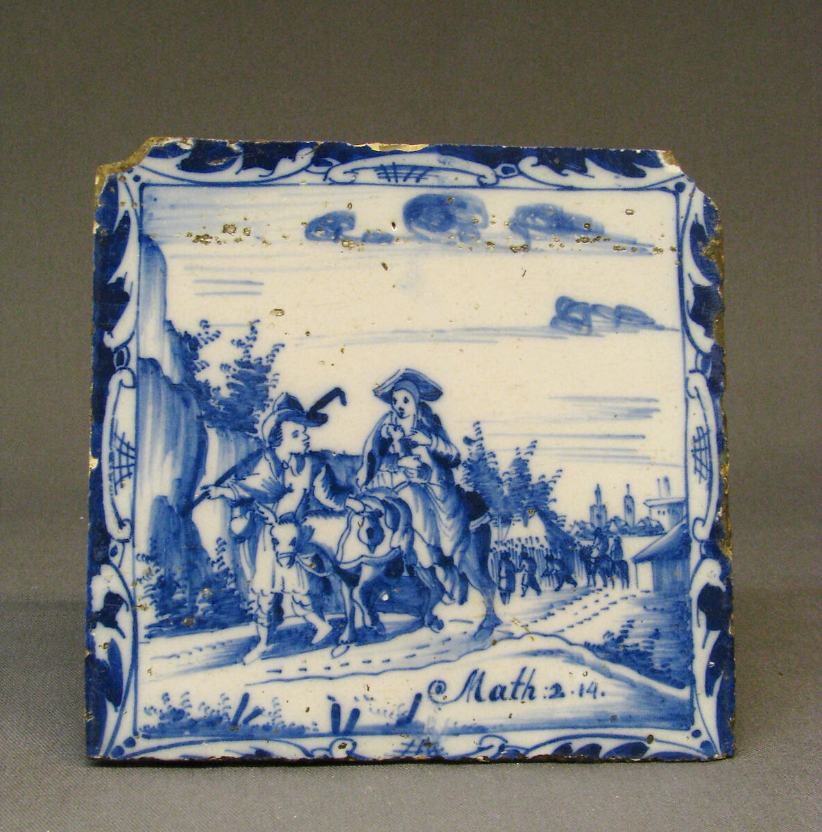 Tile, Tin-glazed earthenware, Dutch 