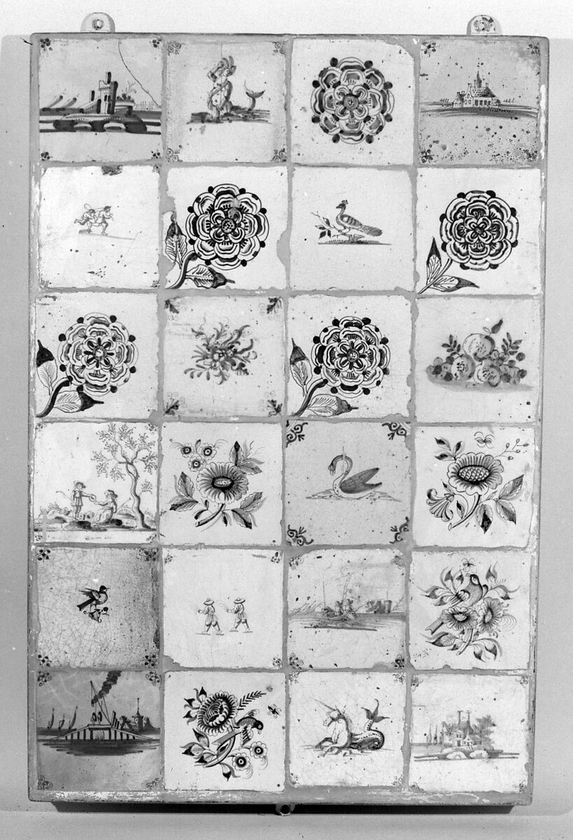 Tile, Tin-glazed earthenware, Dutch