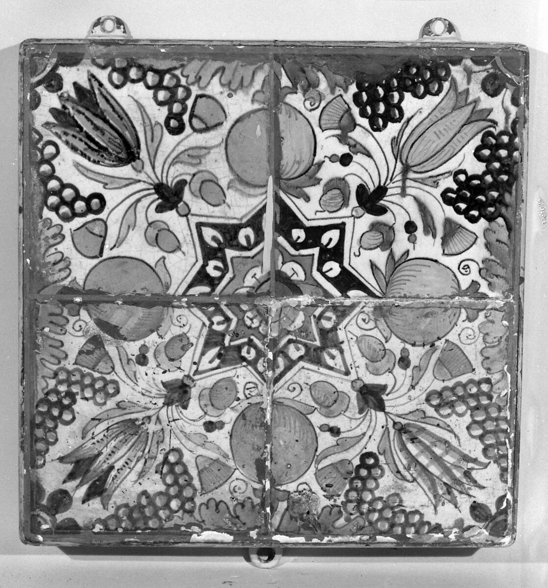 Tile, Tin-glazed earthenware, Dutch 