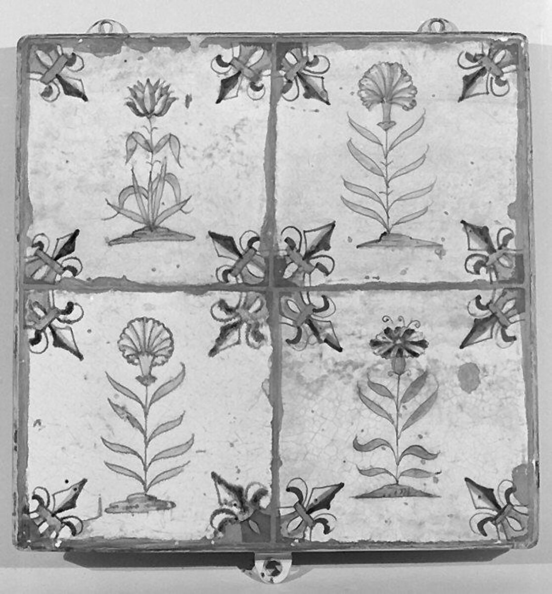 Tile, Tin-glazed earthenware, Dutch 