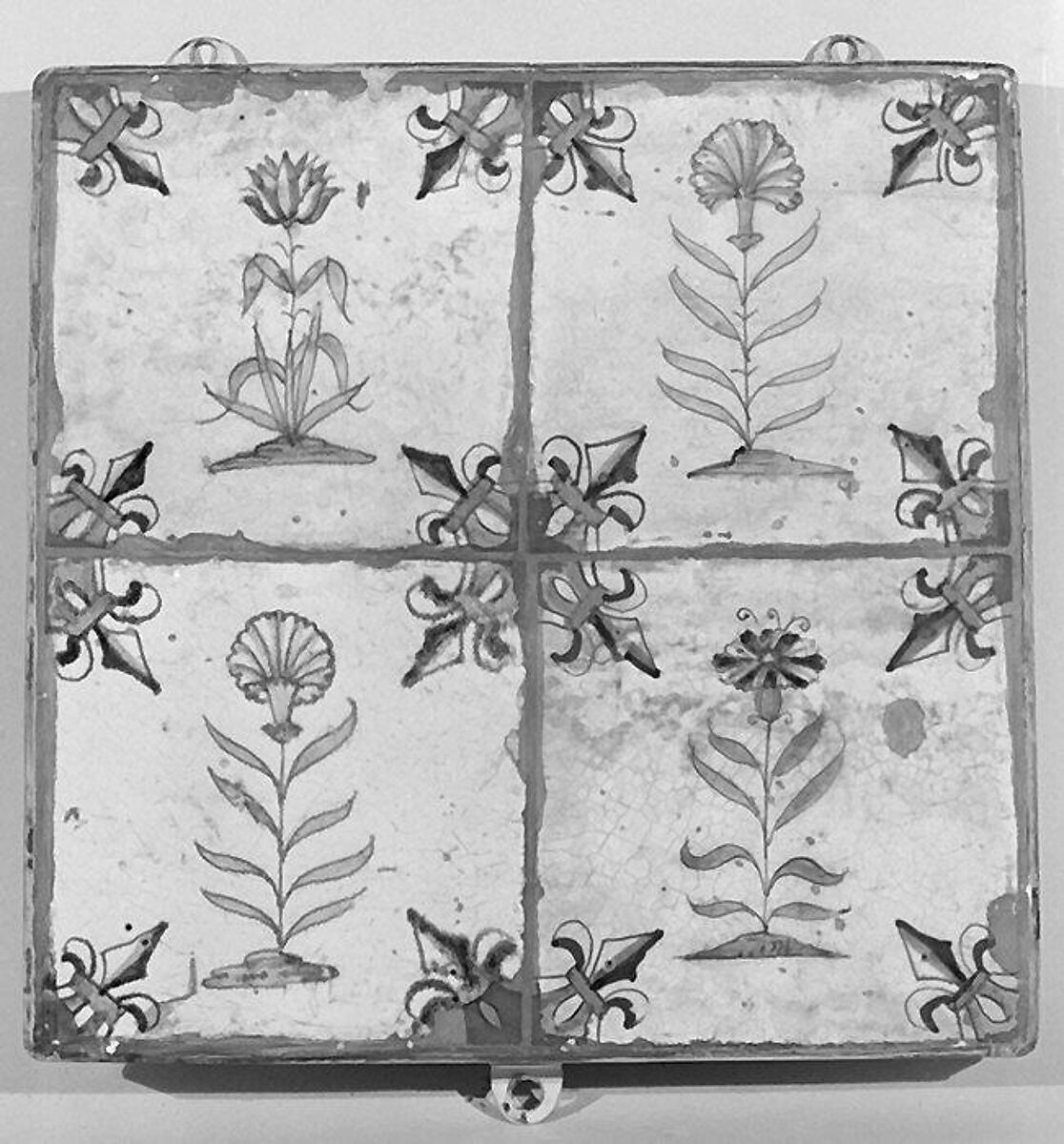 Tile, Tin-glazed earthenware, Dutch