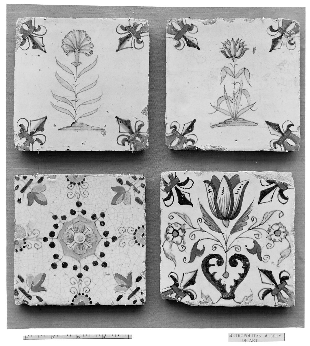 Tile, Tin-glazed earthenware, Dutch 