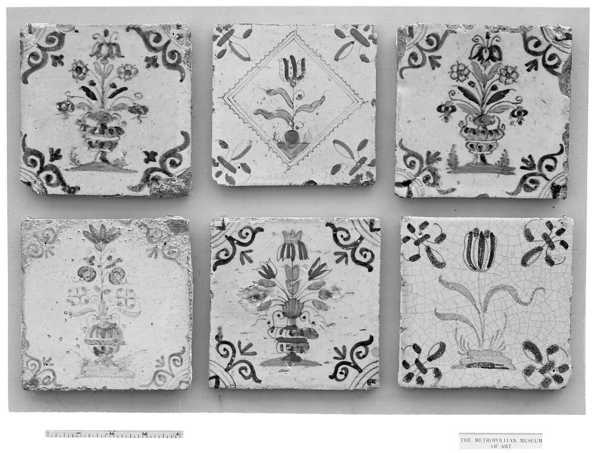 Tile, Tin-glazed earthenware, Dutch 