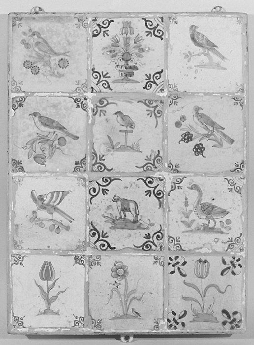 Tile, Delftware (tin-glazed earthenware), Dutch