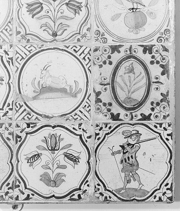 Tile, Tin-glazed earthenware, Dutch
